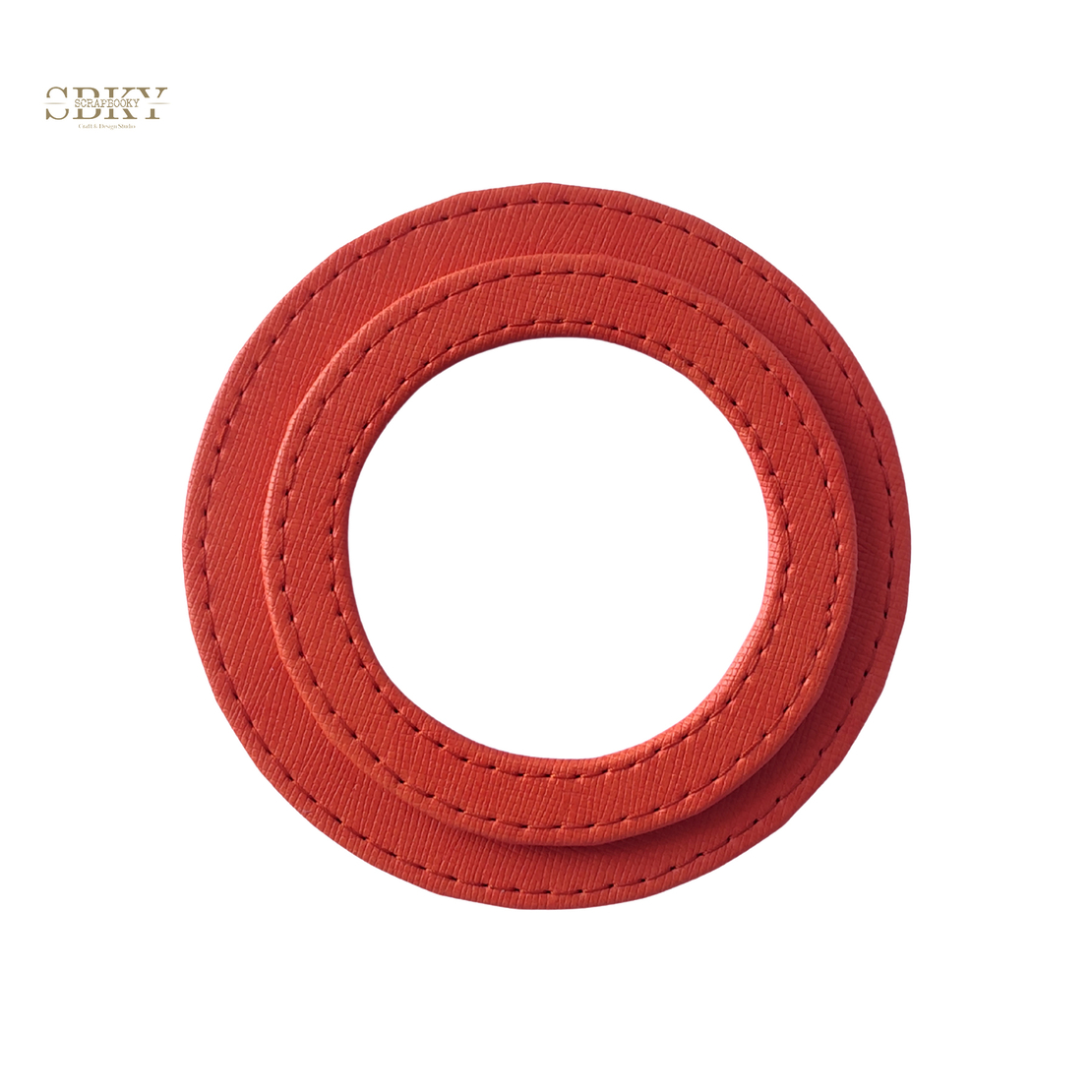 Shaker element with artificial leather, orange color