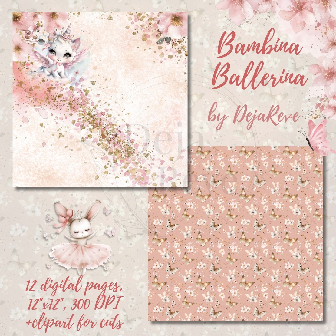 Bambina Ballerina - Digital Papers