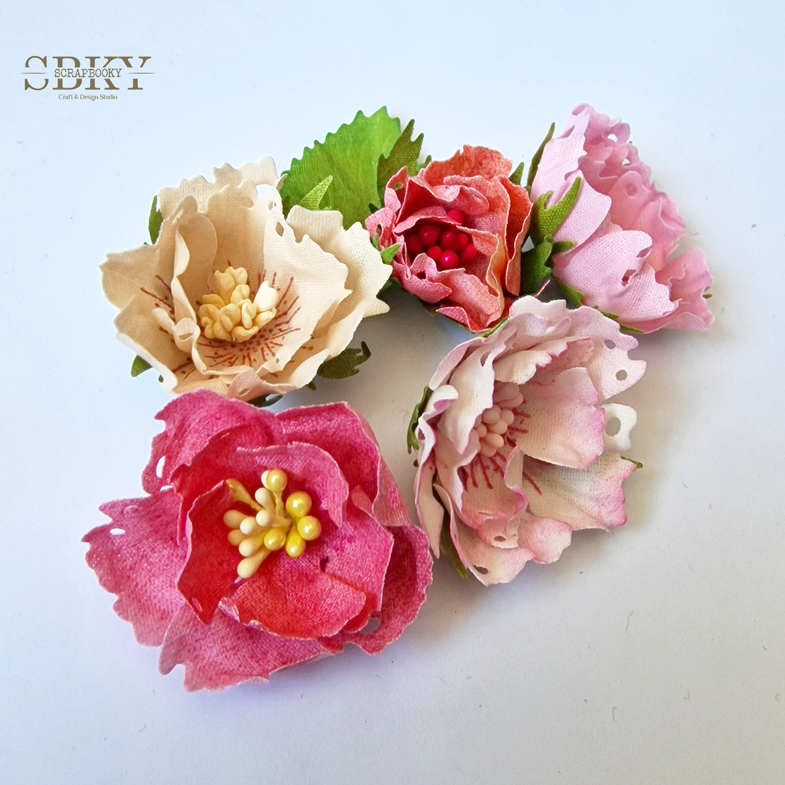 Handmade Flowers ND - Set of 5, N24