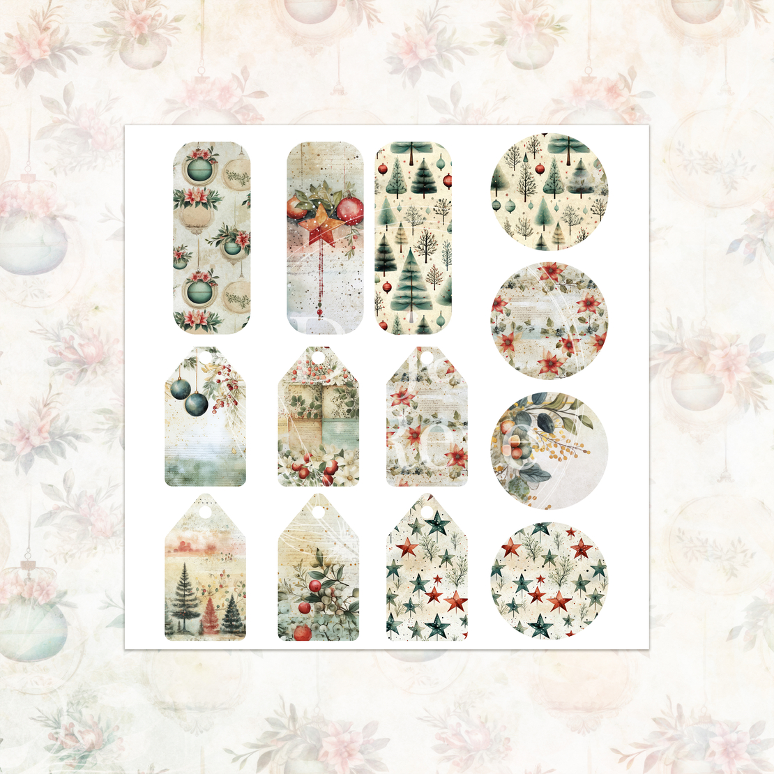 Vintage Christmas Digital Paper