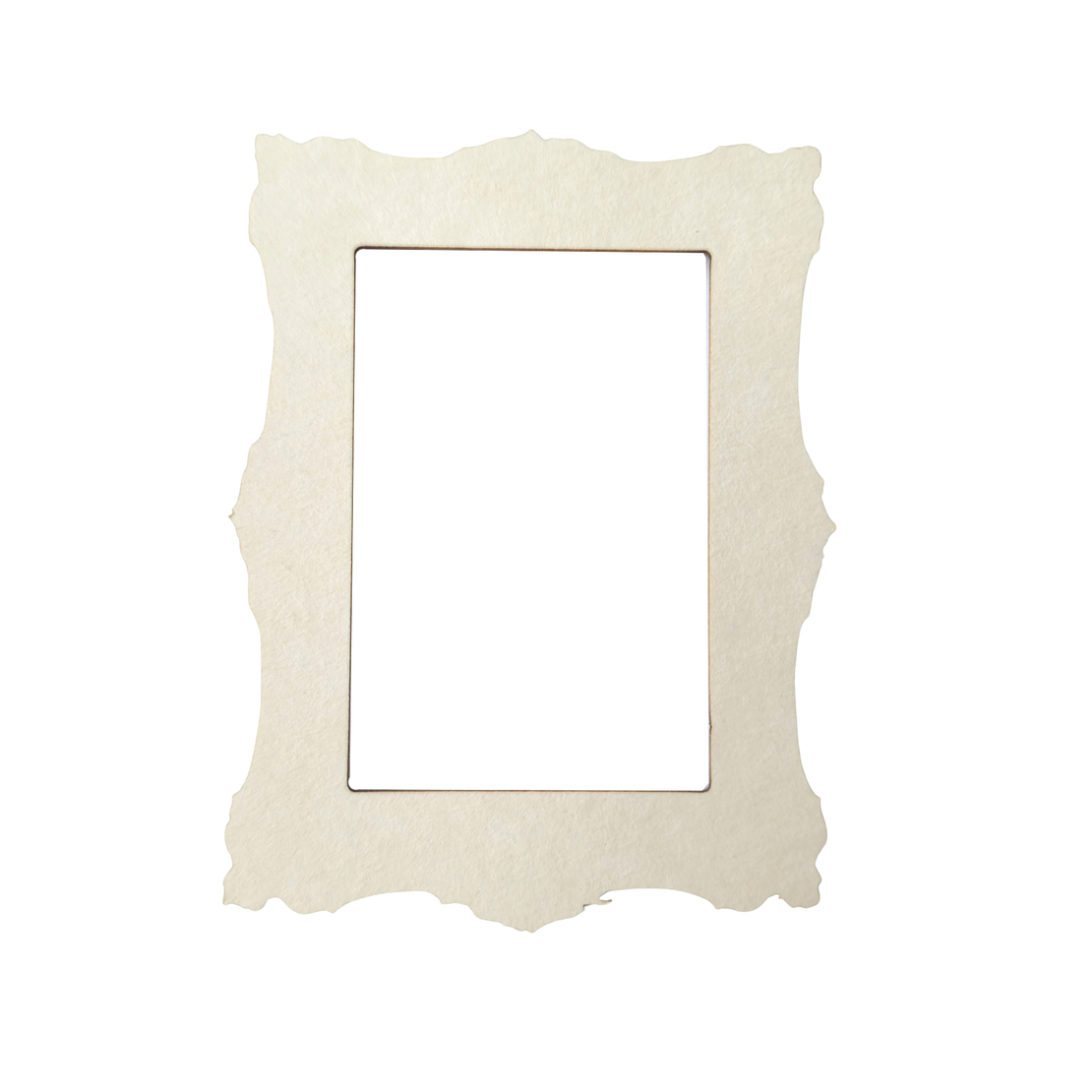 Chipboard white rectangular frame