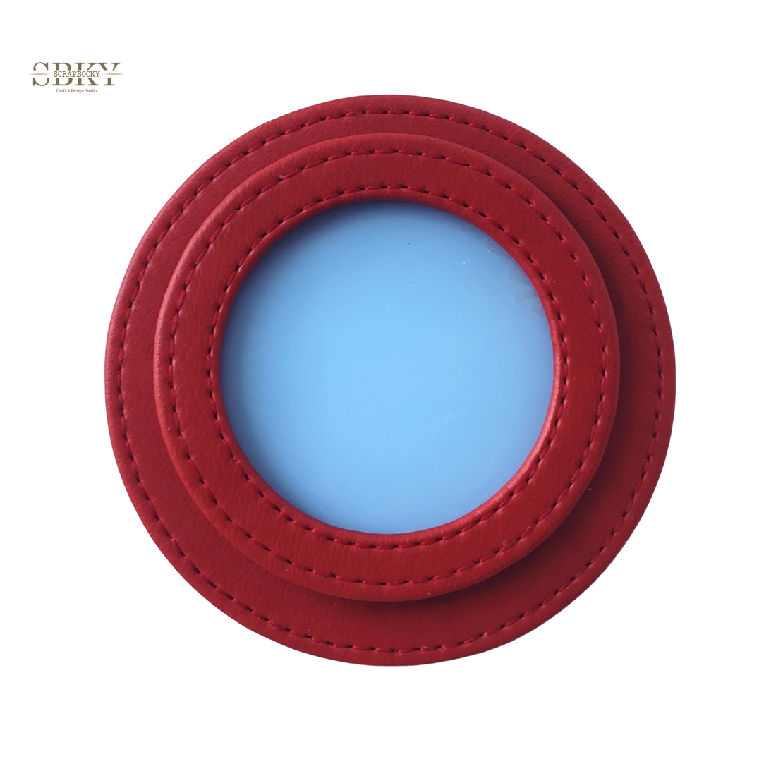 Shaker element with artificial leather, red color