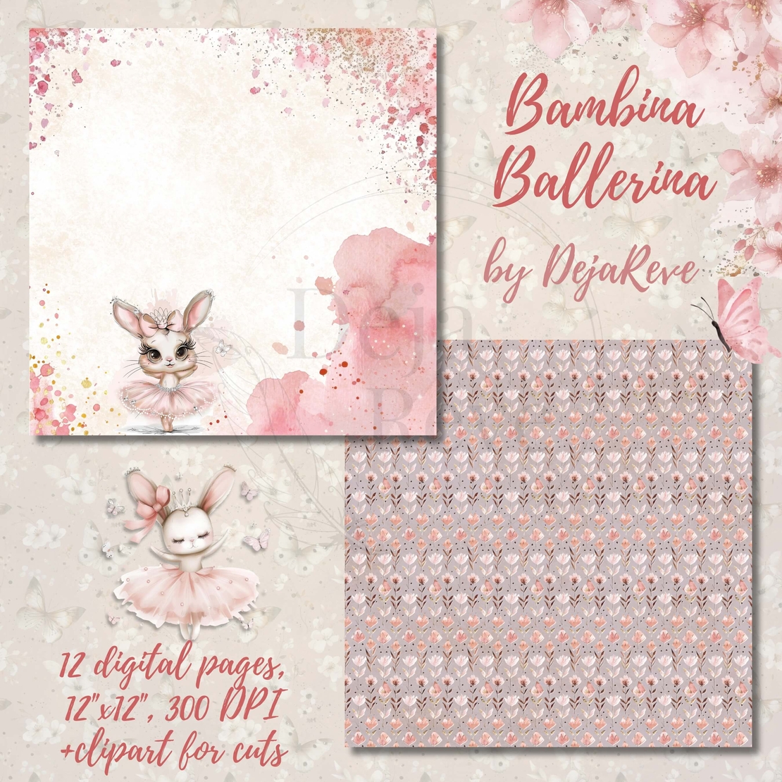 Bambina Ballerina - Digital Papers