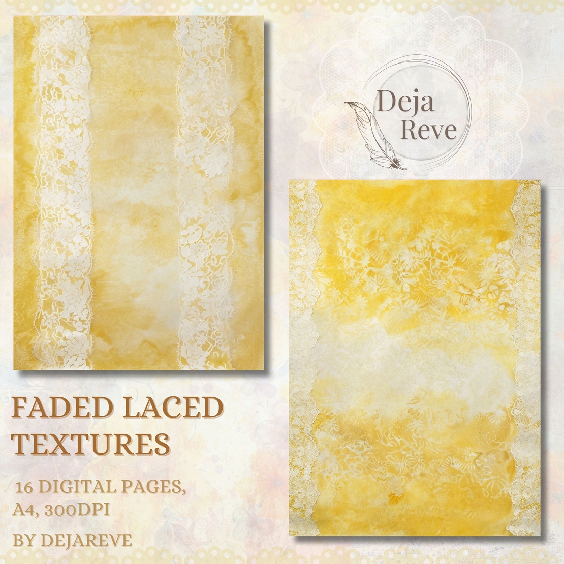 Faded Laced Textures - Digital Papers