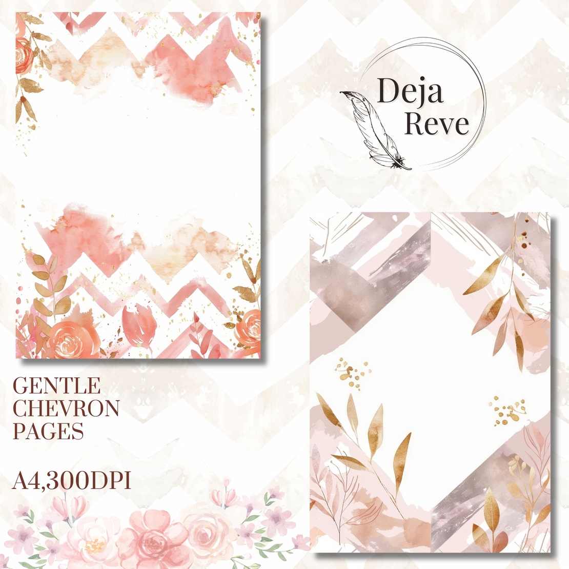 Gentle Shevron - Digital Papers