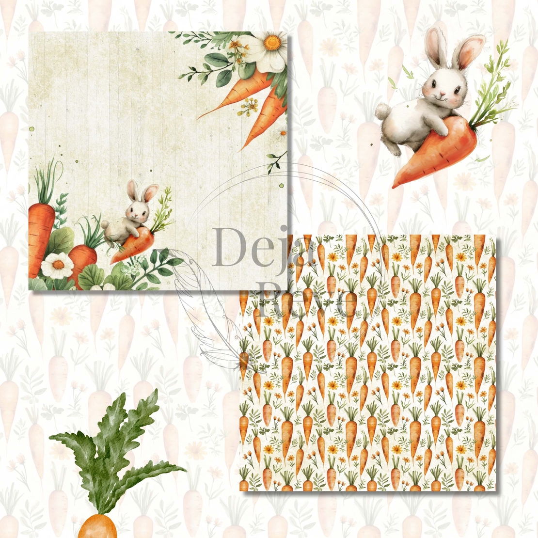 Funny Bunnies - Digital Paper