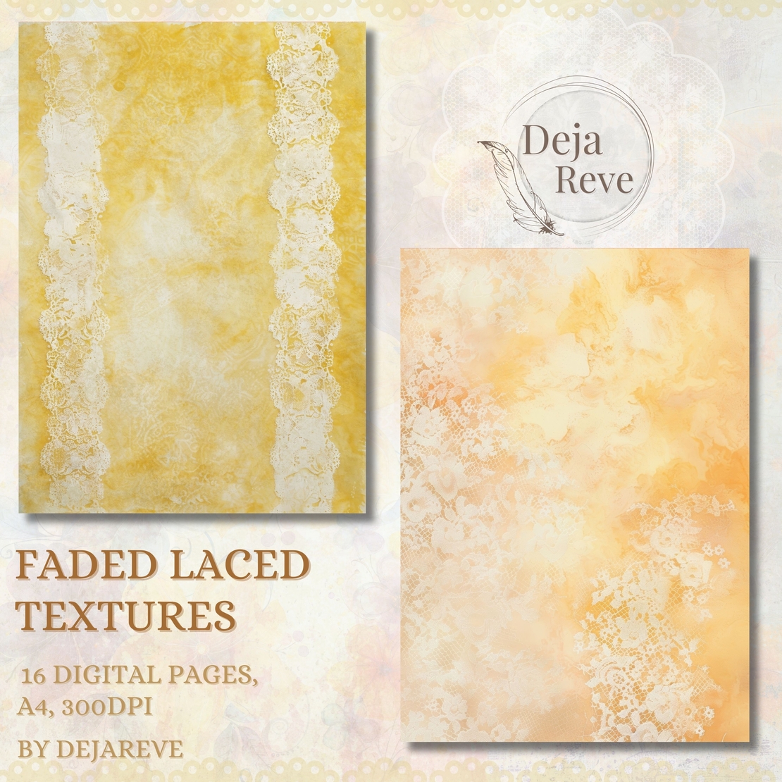 Дигитална хартия - Faded Laced Textures