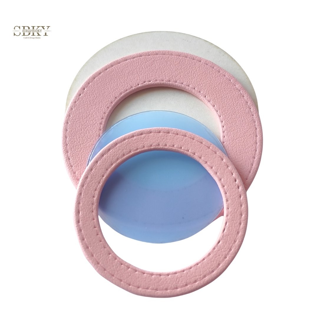 Shaker element with artificial leather, pink color