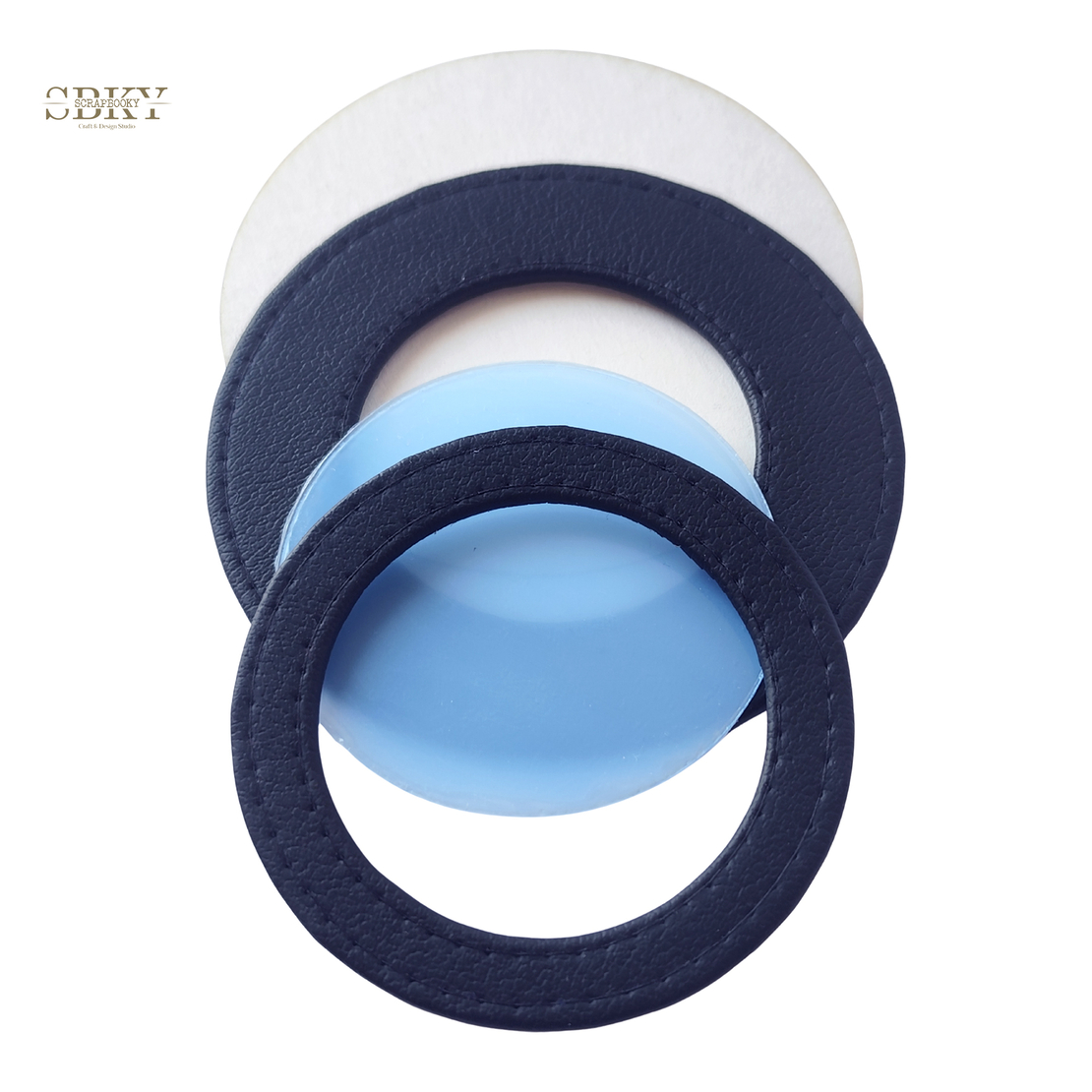 Shaker element with artificial leather, dark blue color