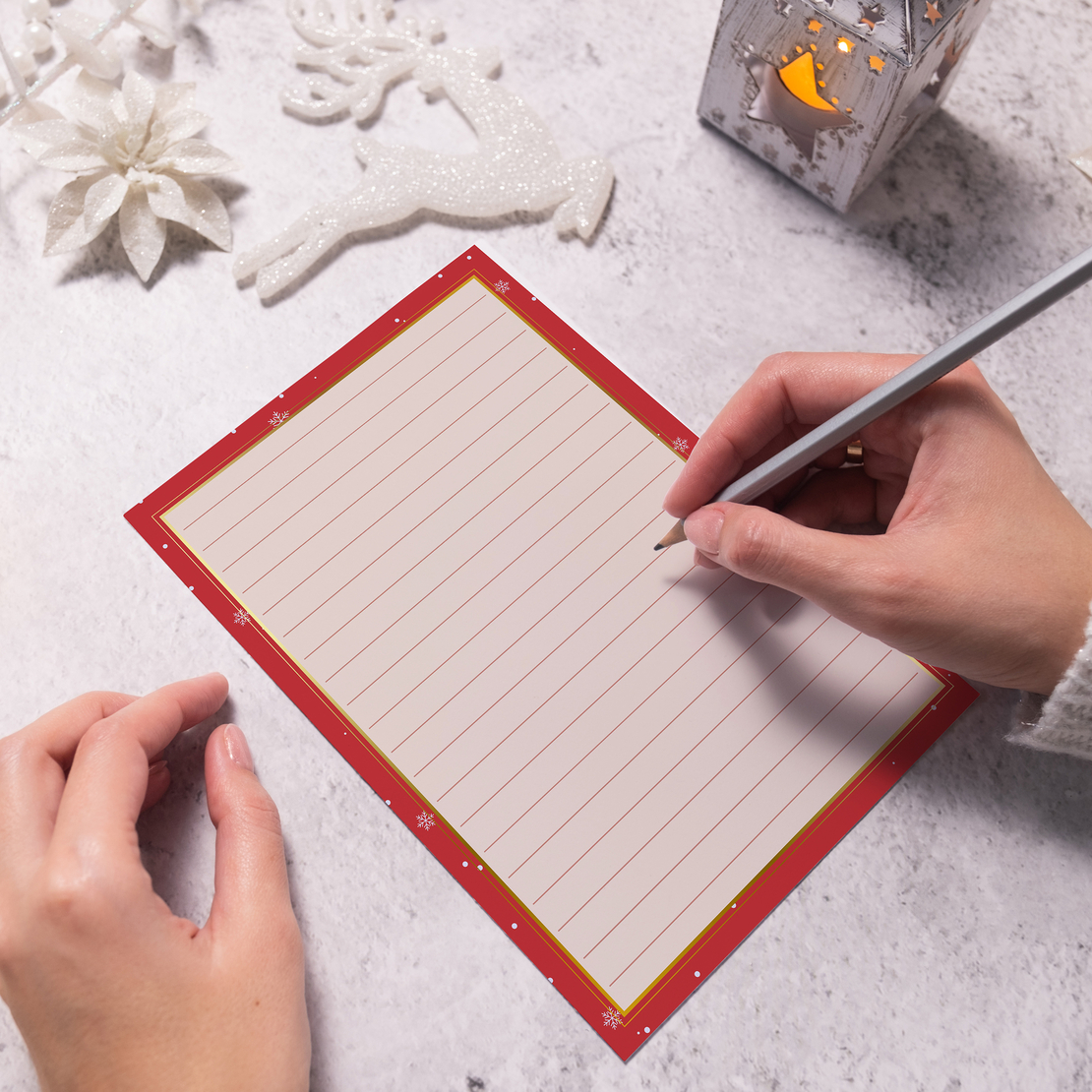 Christmas Letter to Santa and Holiday Notes - In English