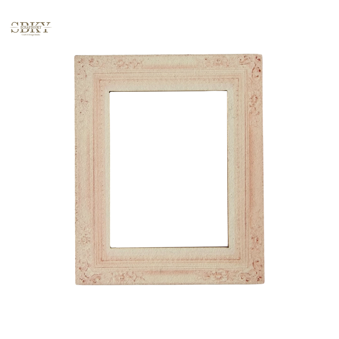 Chipboard vintage pink frame,  