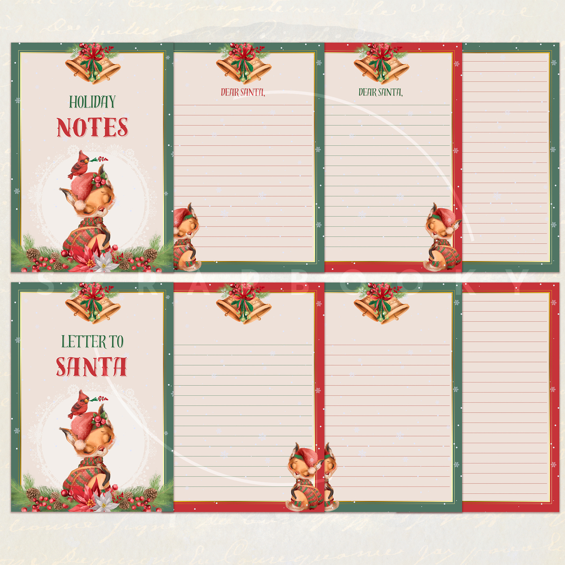 Christmas Letter to Santa and Holiday Notes - In English