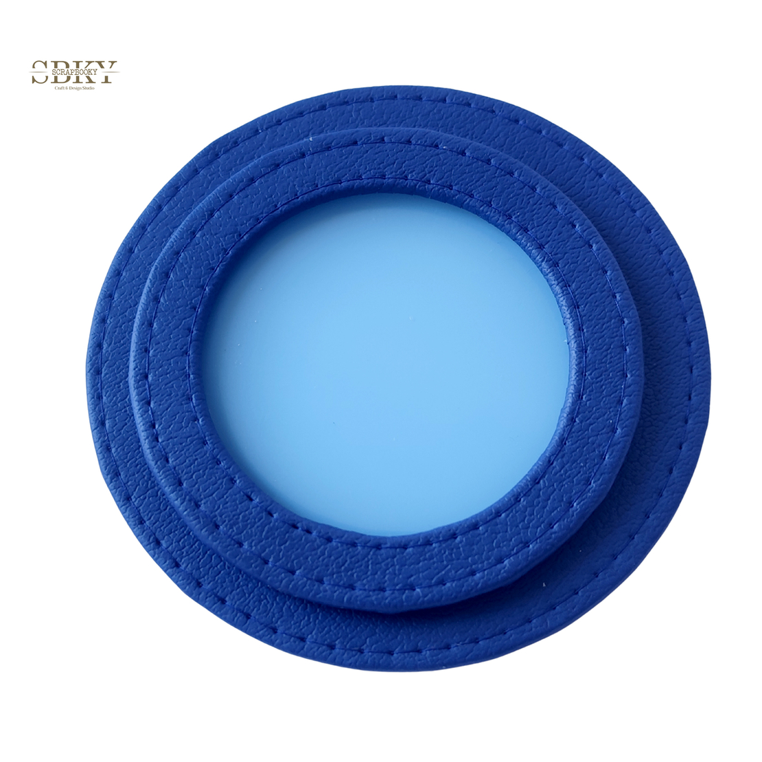 Shaker element with artificial leather, blue color
