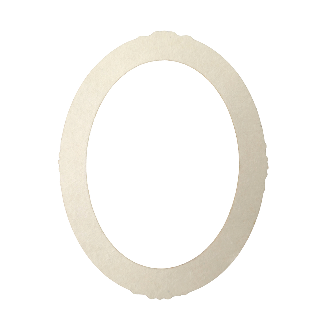 Chipboard gold oval frame