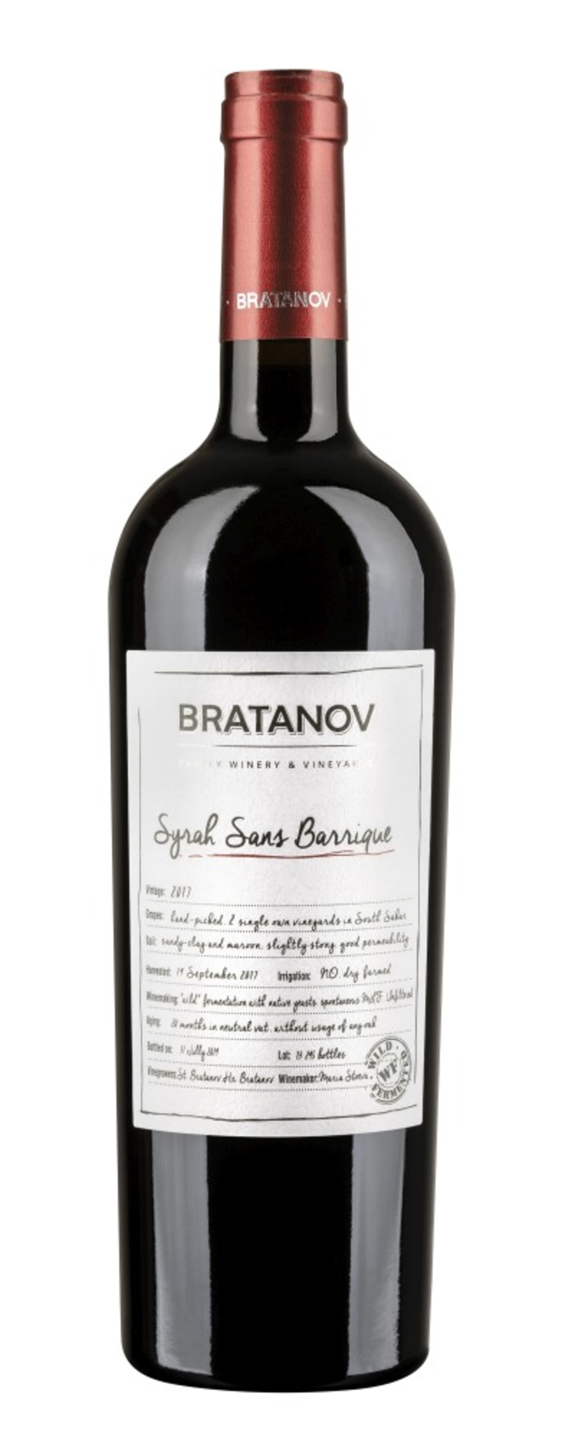 Bratanov Syrah Sans Barrique 2019