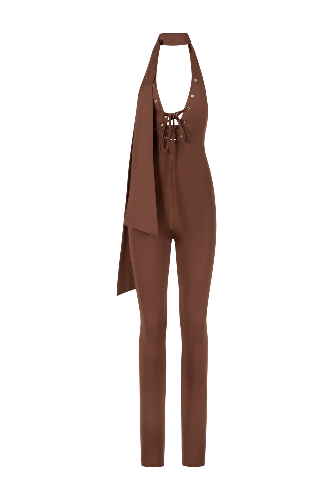 MOCHA WRAP CATSUIT