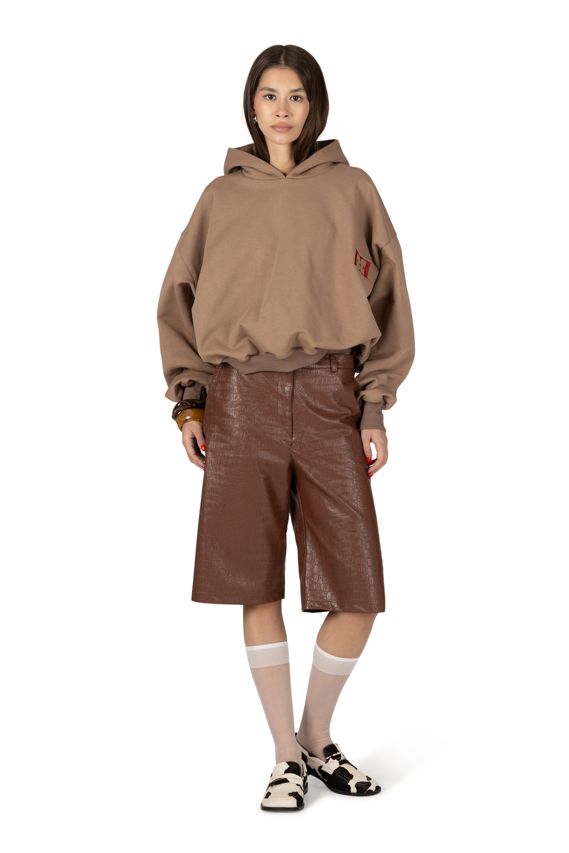 Caramel crop hoodie