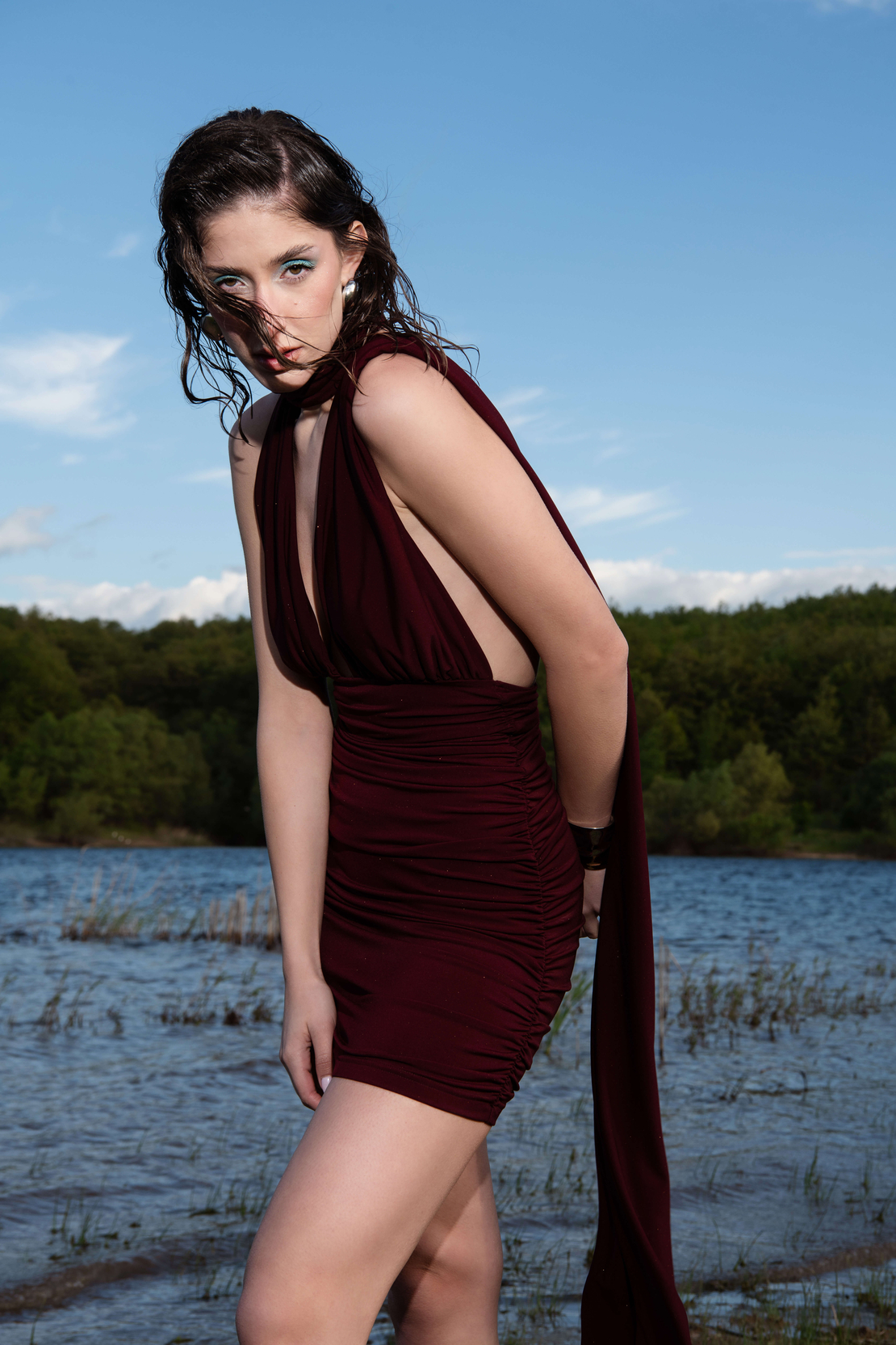 CARMEN DRAPED DRESS