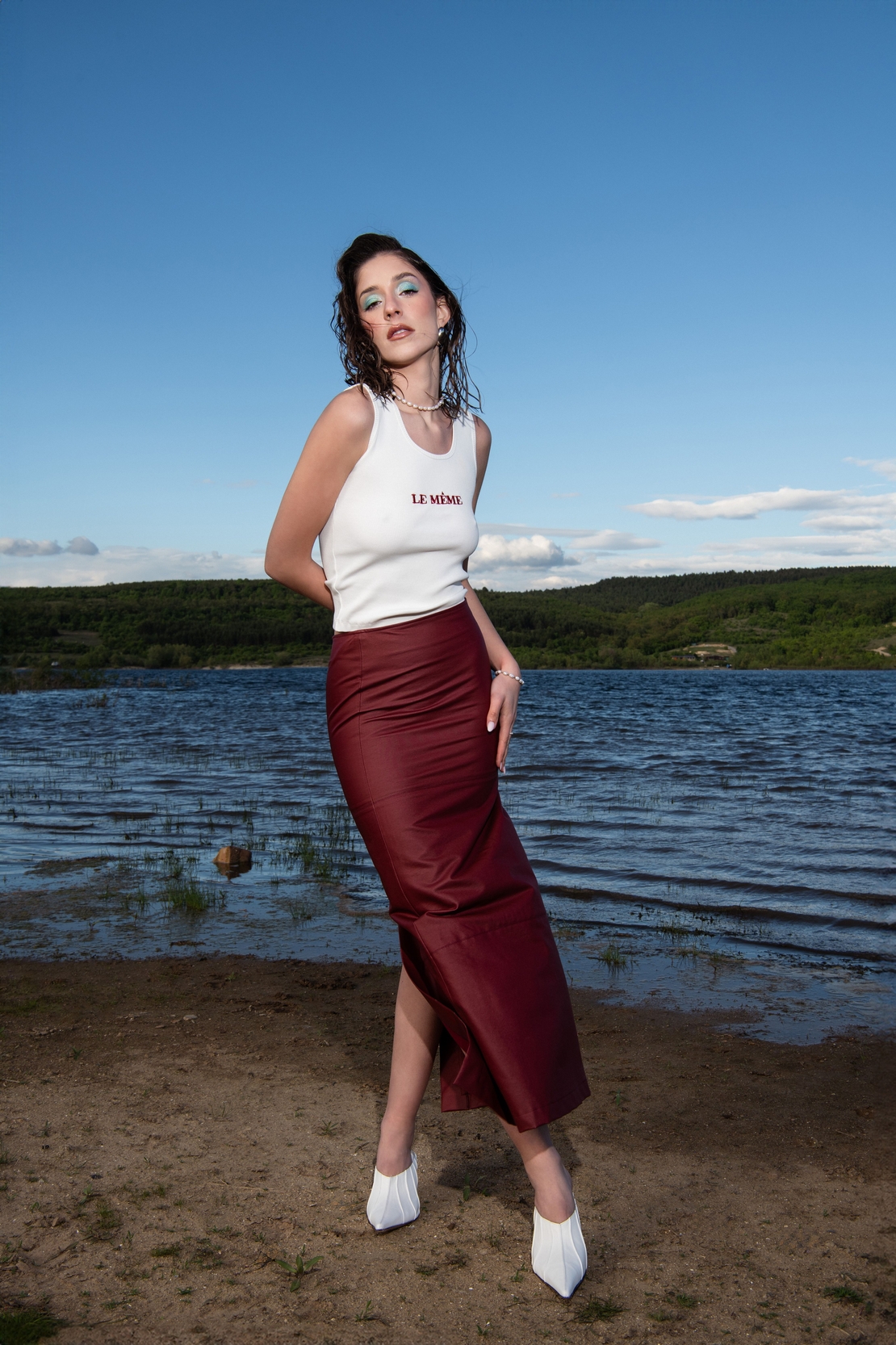 BURGUNDY LONG SKIRT