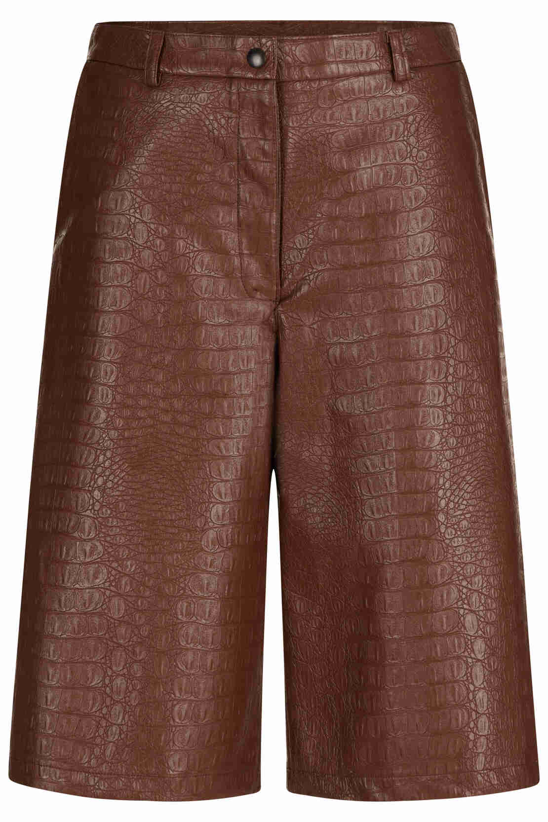 Croc embossed bermuda