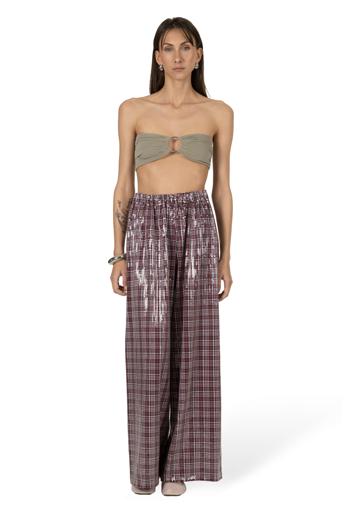 WET CHECKERED PANTS