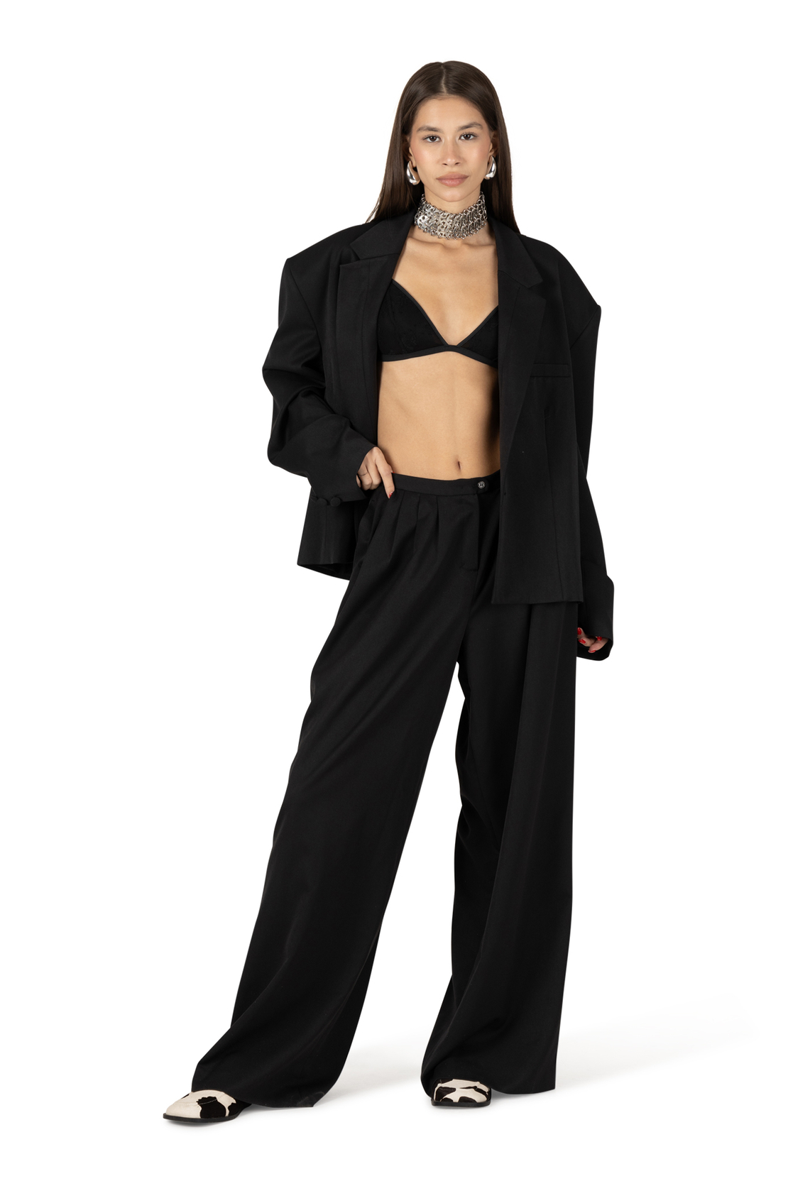 Penny  Black Loose Pants