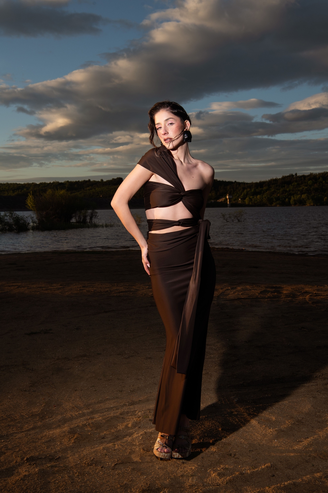 SAND LONG SKIRT