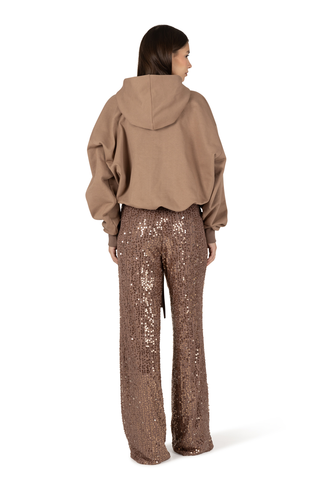 Caramel crop hoodie
