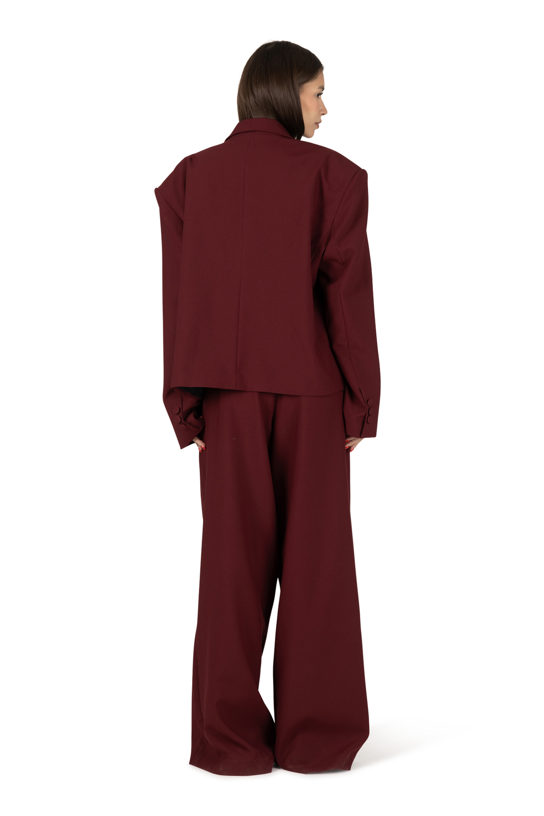 Salma Bordeaux Oversize Blazer
