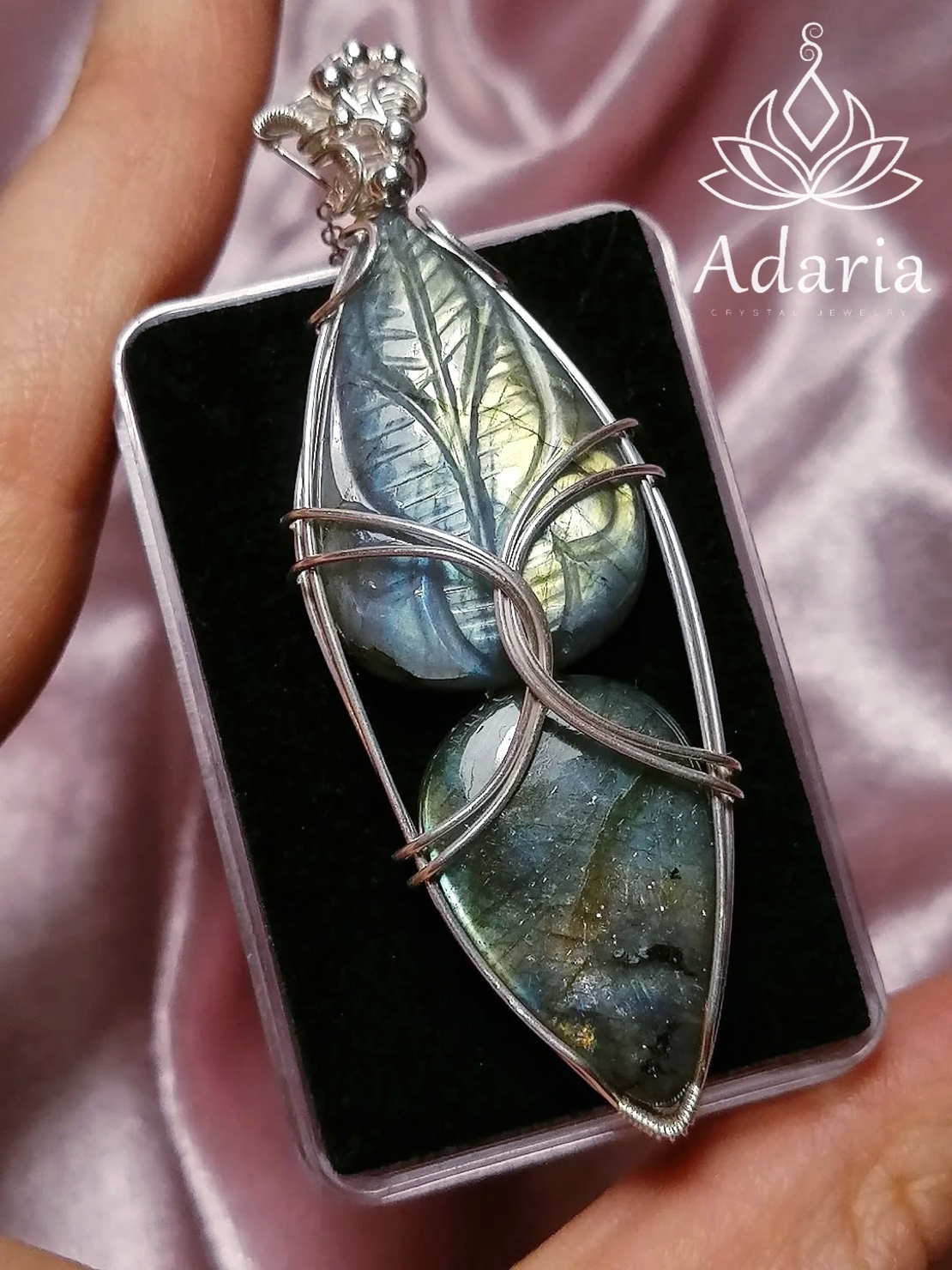 Сребърно колие с Лабрадорити