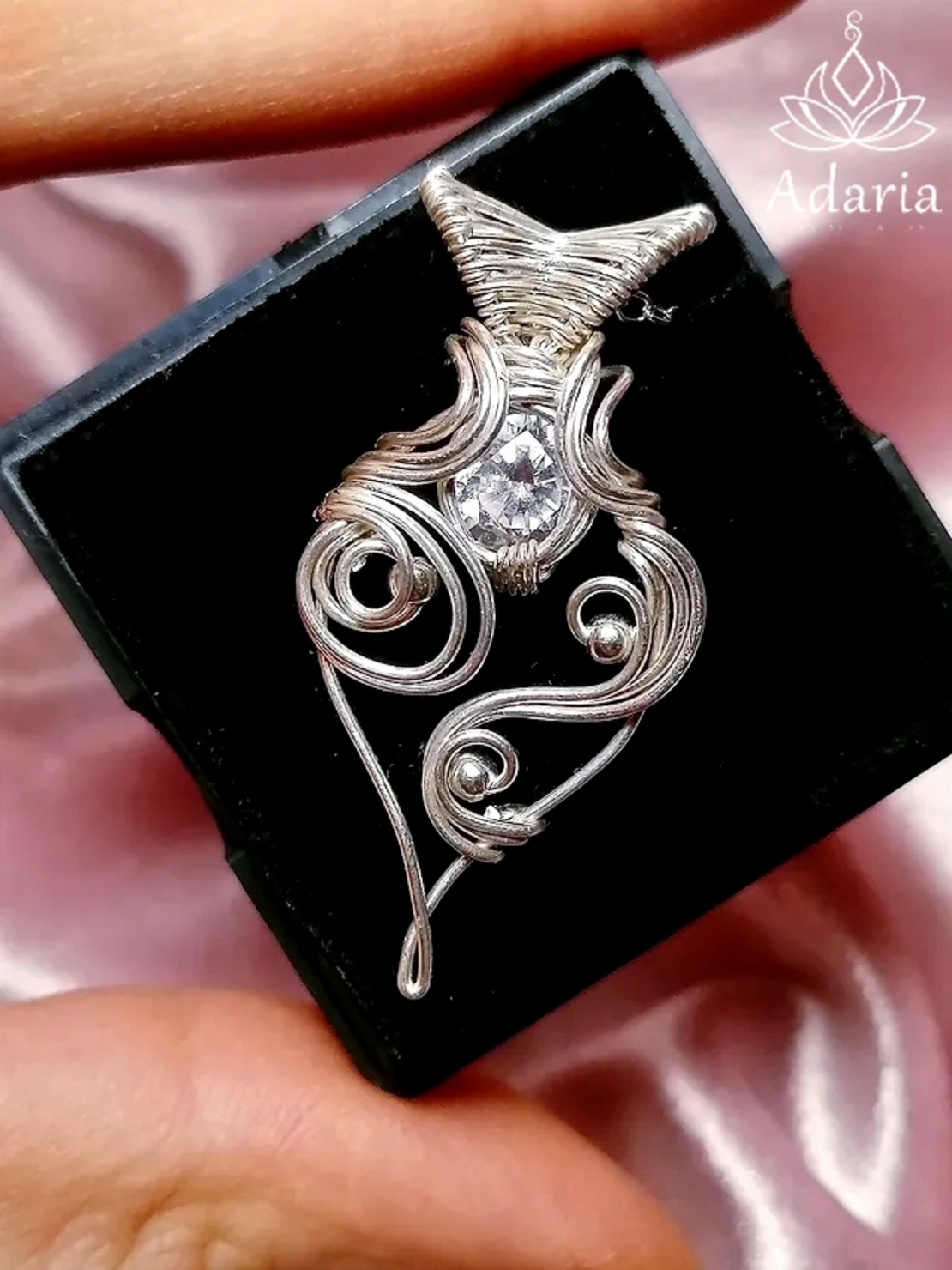 Сребъро колие с Цирконий