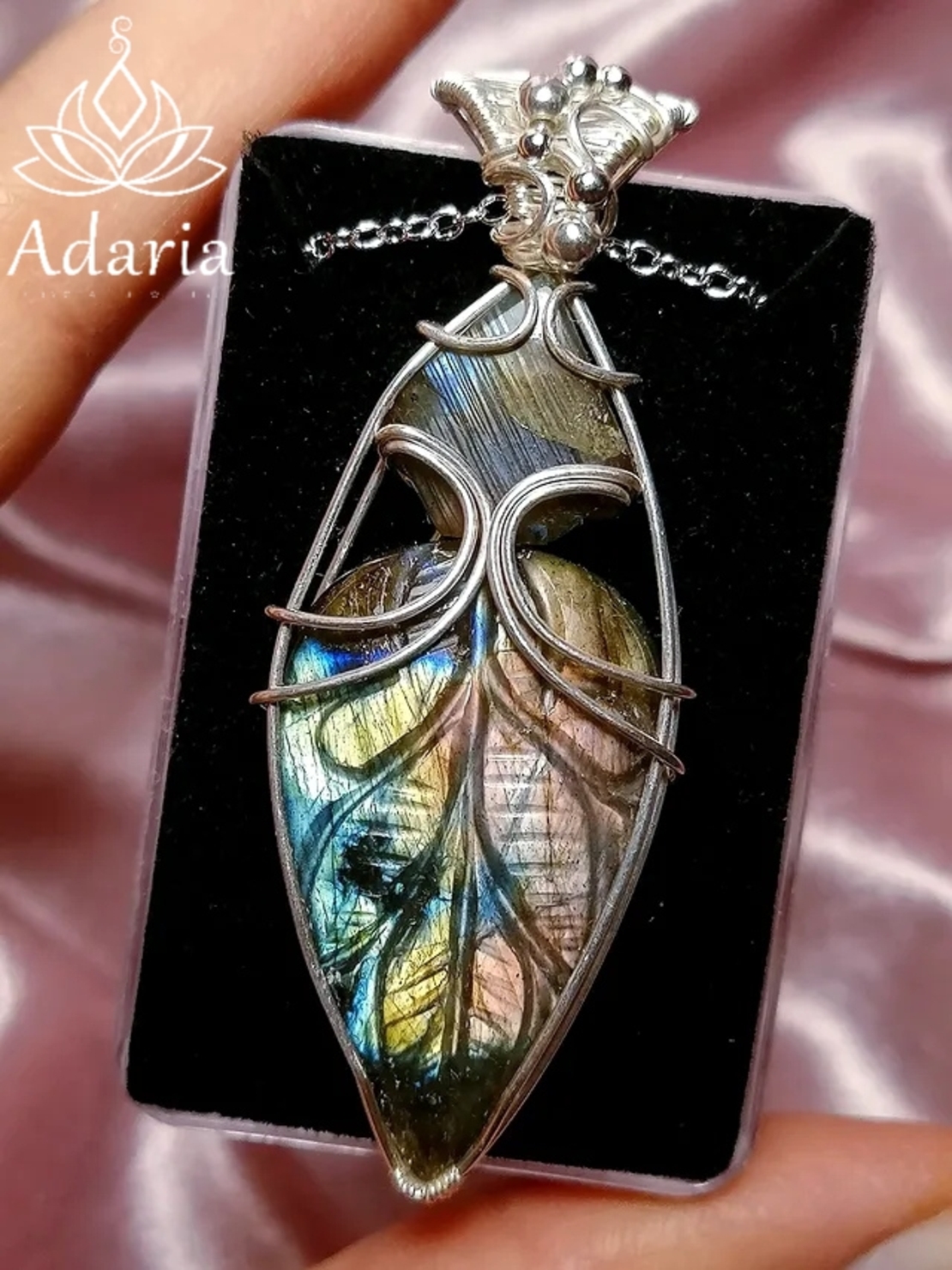 Сребърно колие с Лабрадорити