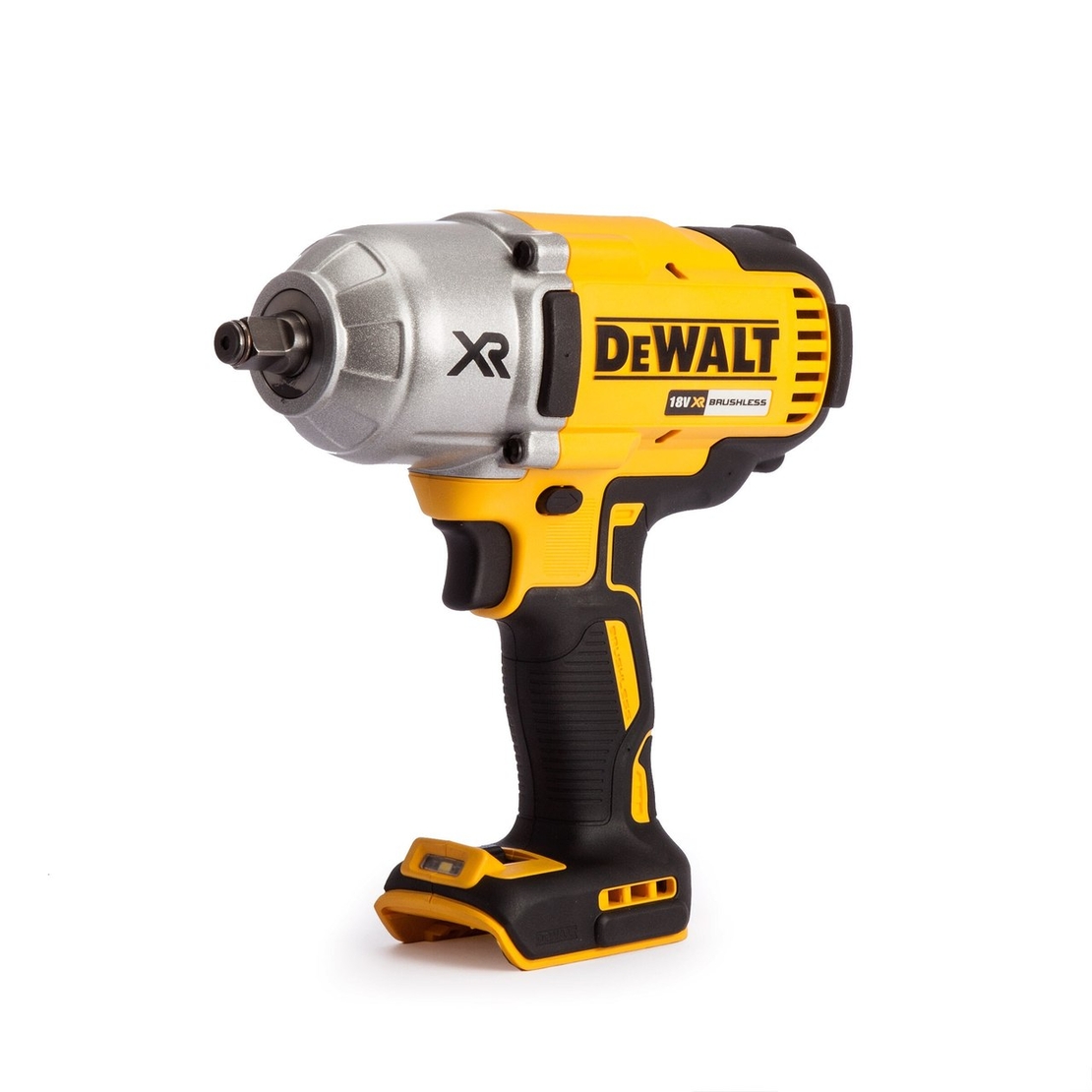 Гайковерт акумулаторен DeWALT с безчетков двигател без батерия и зарядно, 18 V, 950 Nm, квадрат, 1/2
