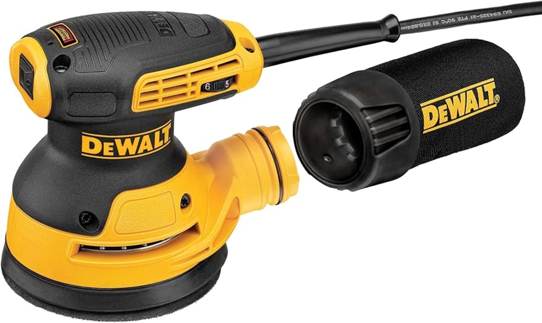 Шлайф DeWALT орбитален с плавно регулиране 280 W, ф 125 мм, 8000-12 000 об./мин, DWE6423