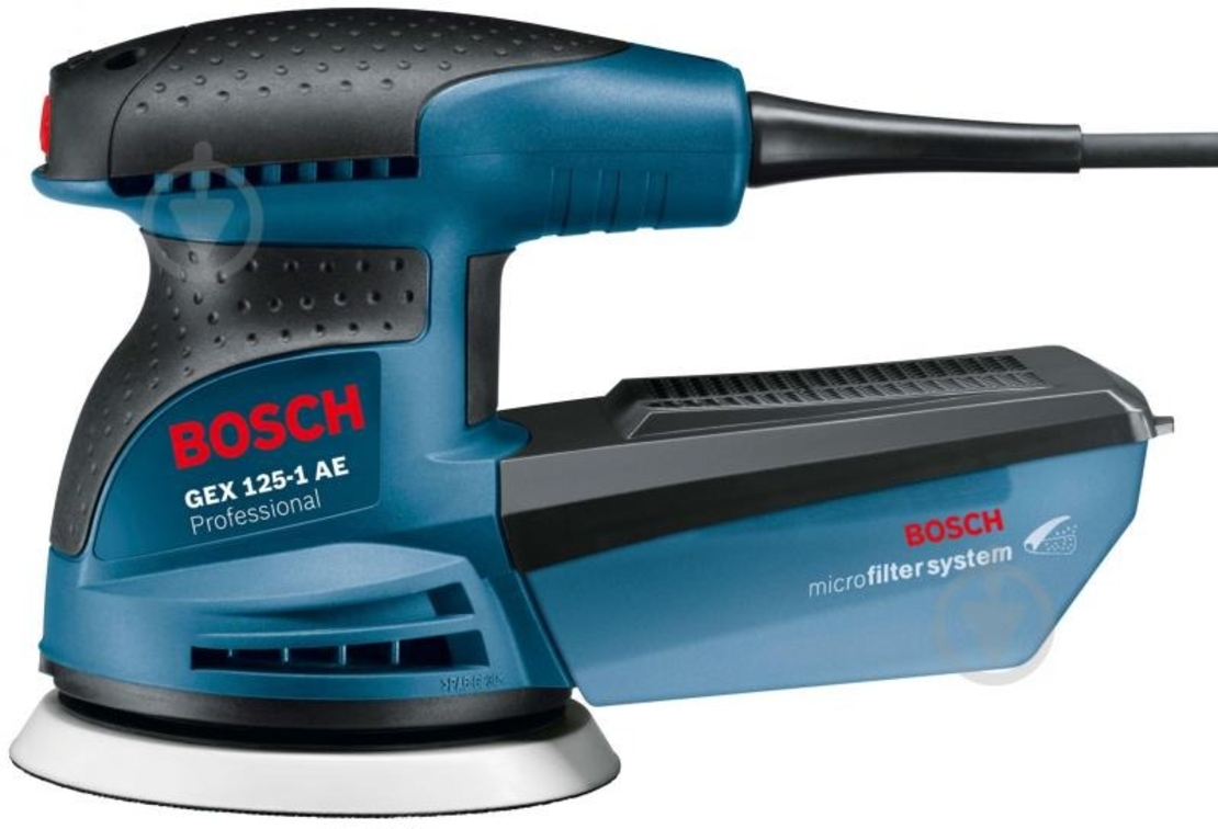 Шлайф Bosch орбитален с плавно регулиране 250 W, ф 125 мм, 7500-12 000 об./мин, GEX 125-1 AE