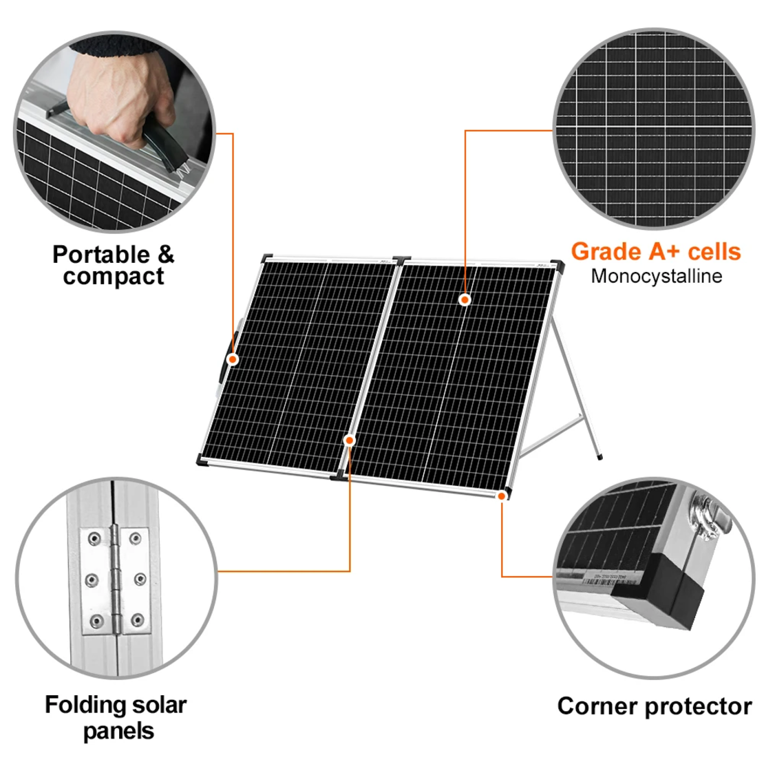 Комплект 100W соларен куфар DOKIO FSP-100M