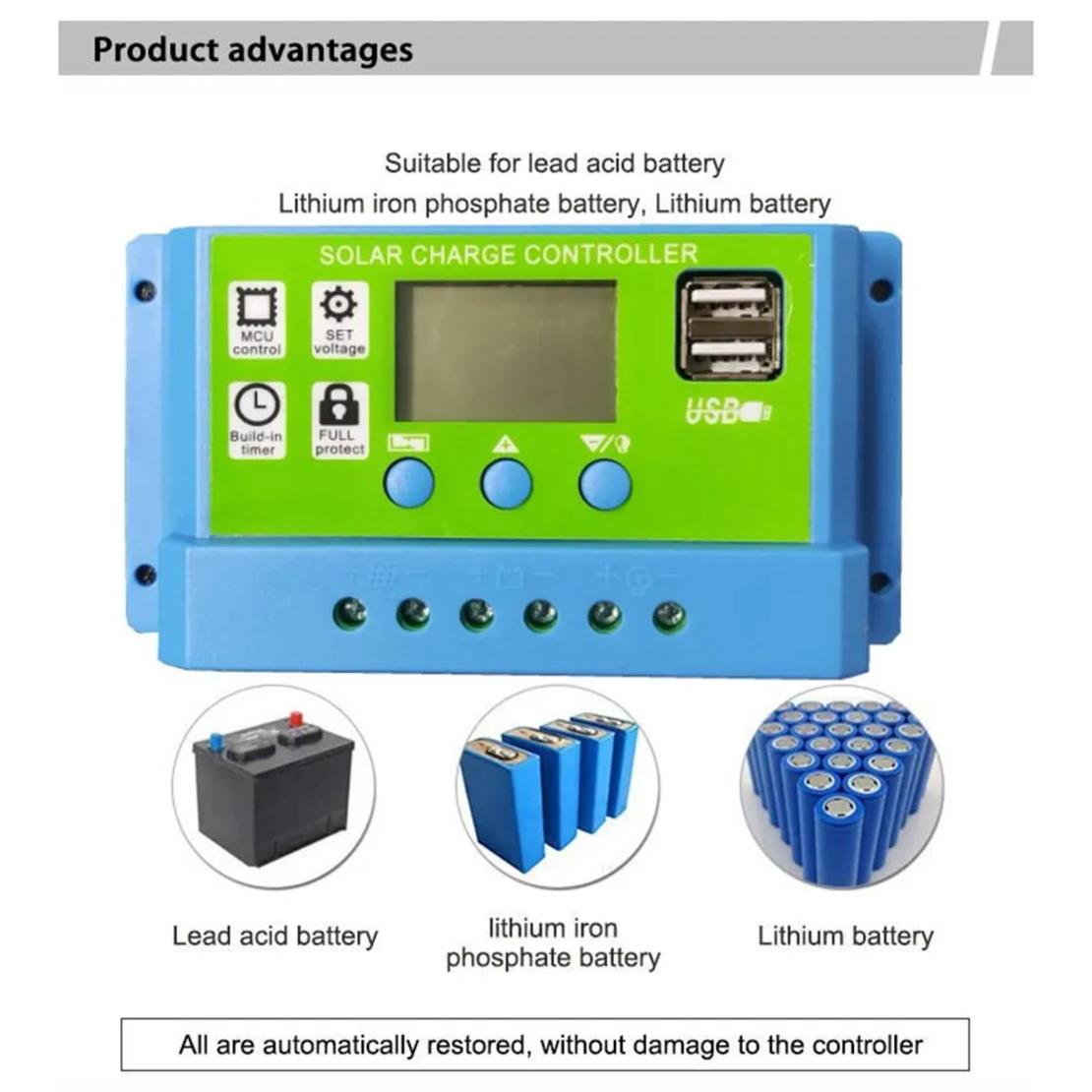 30А PWM Соларен Контролер - Lead Acid , Lifepo4 , LiIon , AGM ....