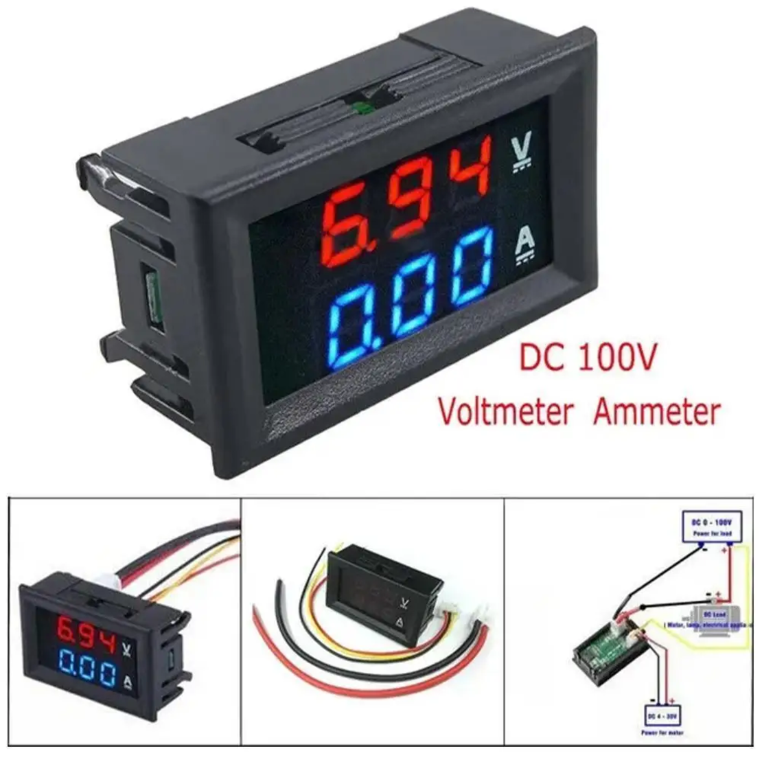 Волтметър / Амперметър 100v 10A