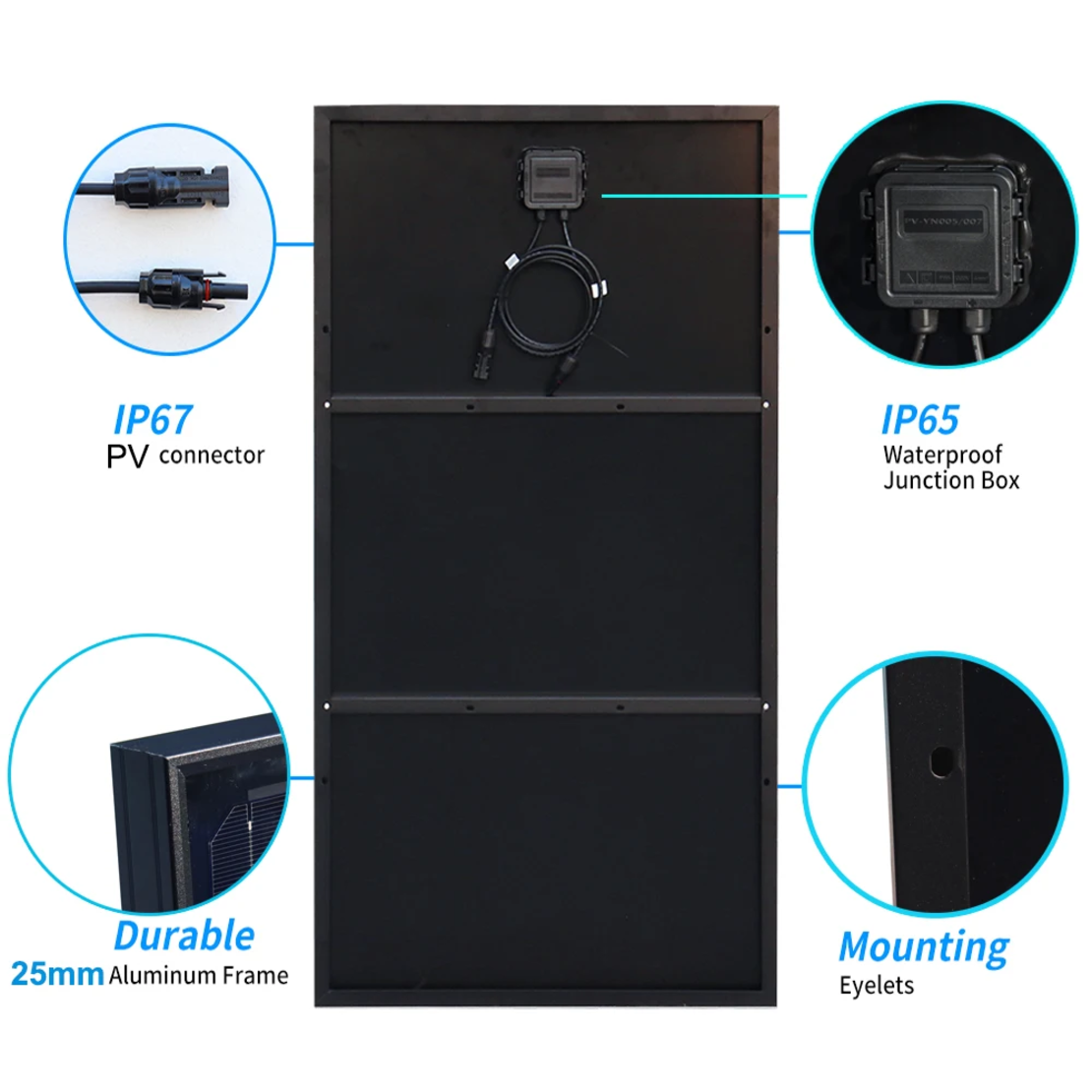 150w монокристален соларен панел 24v