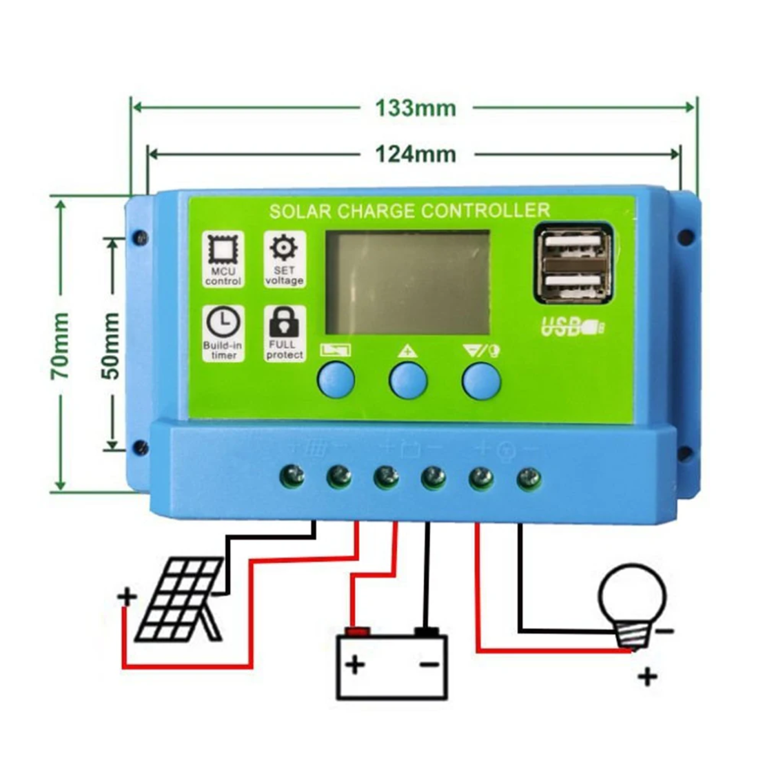 30А PWM Соларен Контролер - Lead Acid , Lifepo4 , LiIon , AGM ....