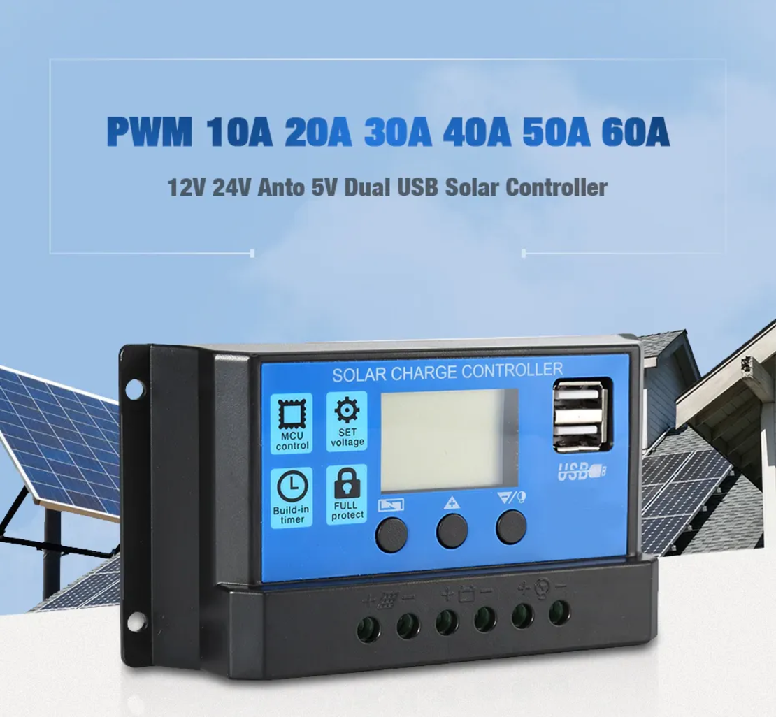 30А PWM Соларен Контролер - Lead Acid , Lifepo4 , LiIon , AGM ....