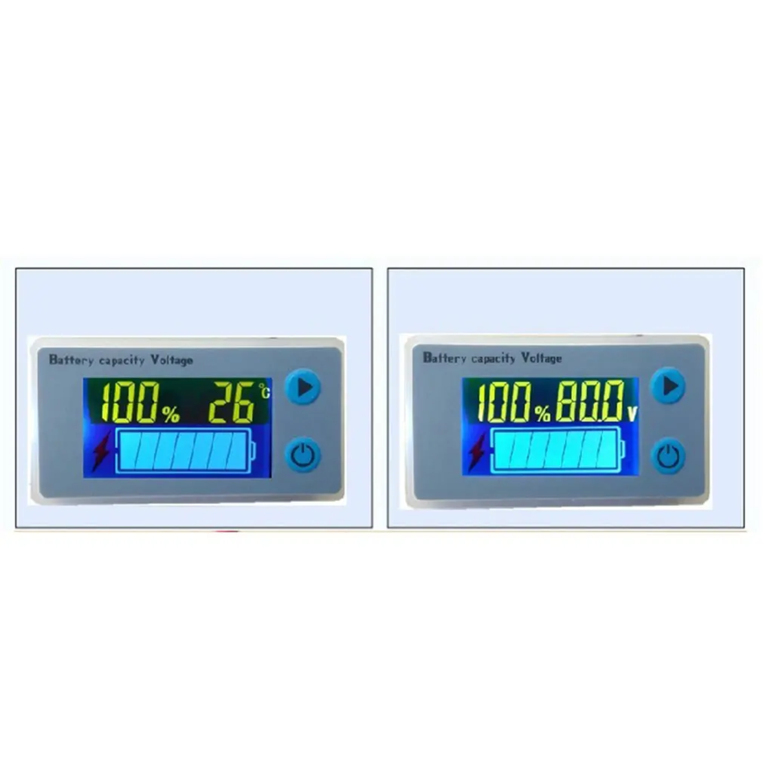 Волтметър с вграден термометър 10v-100v