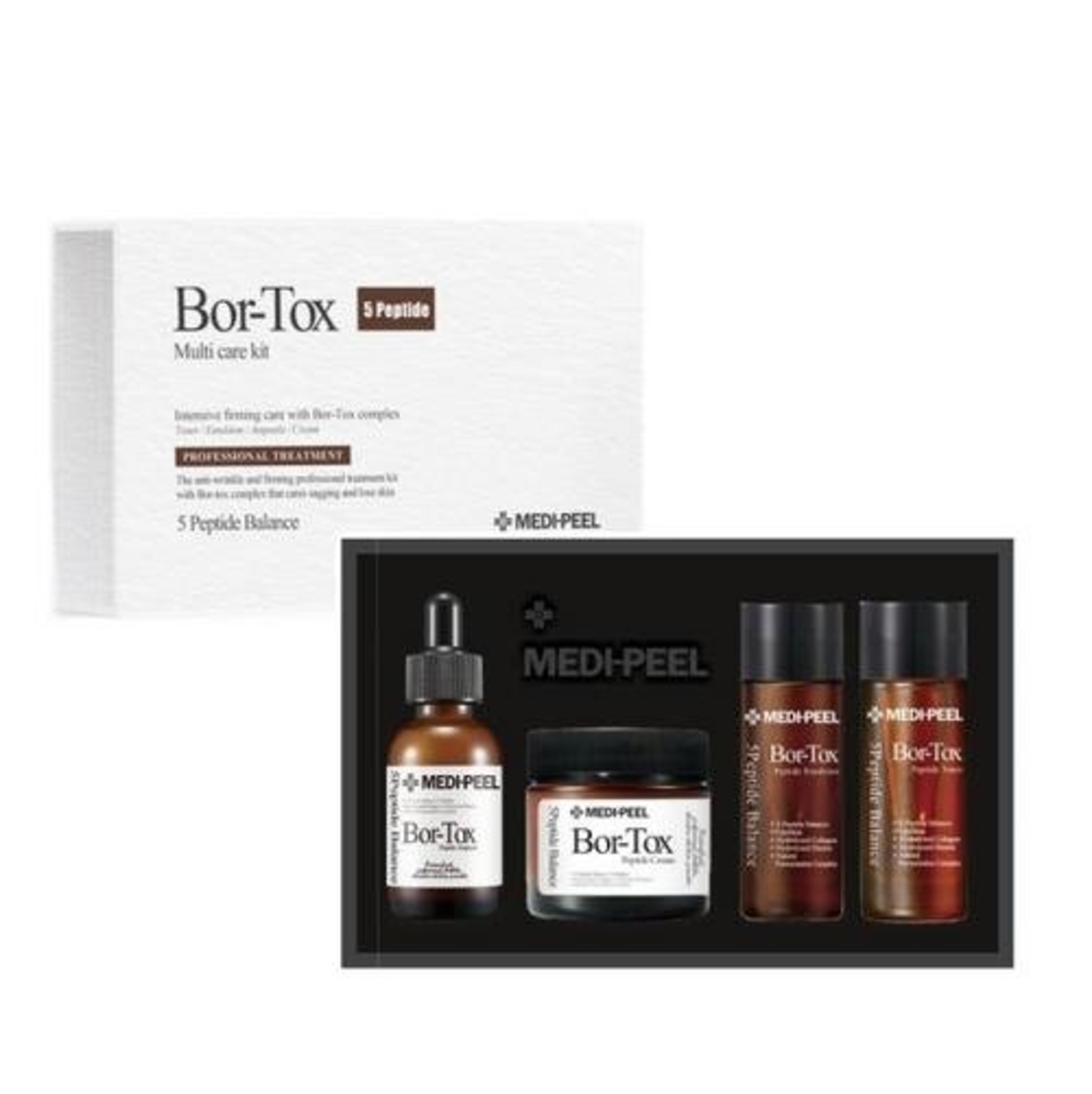 Комплект Тонер 30мл, Емулсия 30мл, Ампула 30мл, Крем 50мл MEDI-PEEL BOR-TOX5 PEPTIDE Multi Care Kit