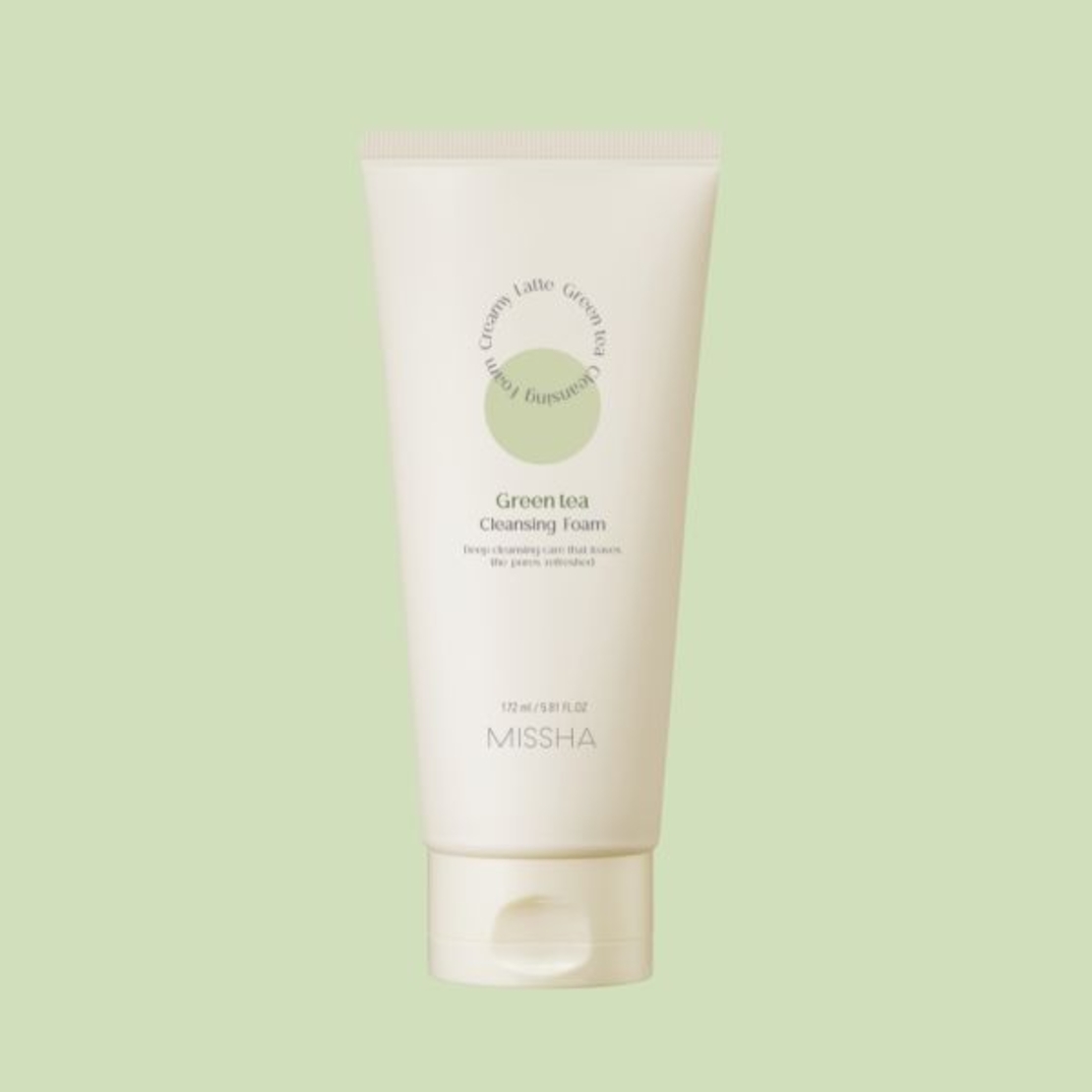 Почистваща пяна със зелен чай Missha Creamy Latte Foam Green Tea 172 мл
