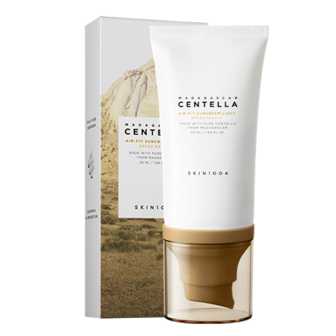 Слънцезащита за лице SPF30 PA++++ с Азиатска Центела Skin1004 Madagascar Centella Air-fit Suncream Light (SPF 30)
