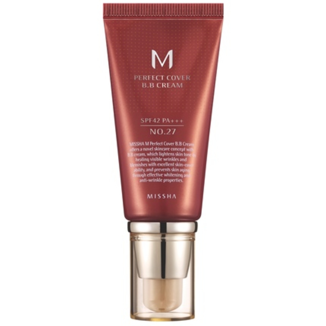 BB Крем с перфектно покритие Missha M Perfect Cover BB Cream SPF42/PA+++ №27 Honey beige, 50мл