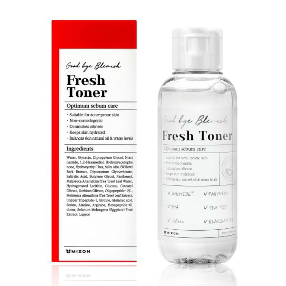 Mizon Good Bye Blemish Fresh Toner, Освежаващ тонер за лице, 120 мл