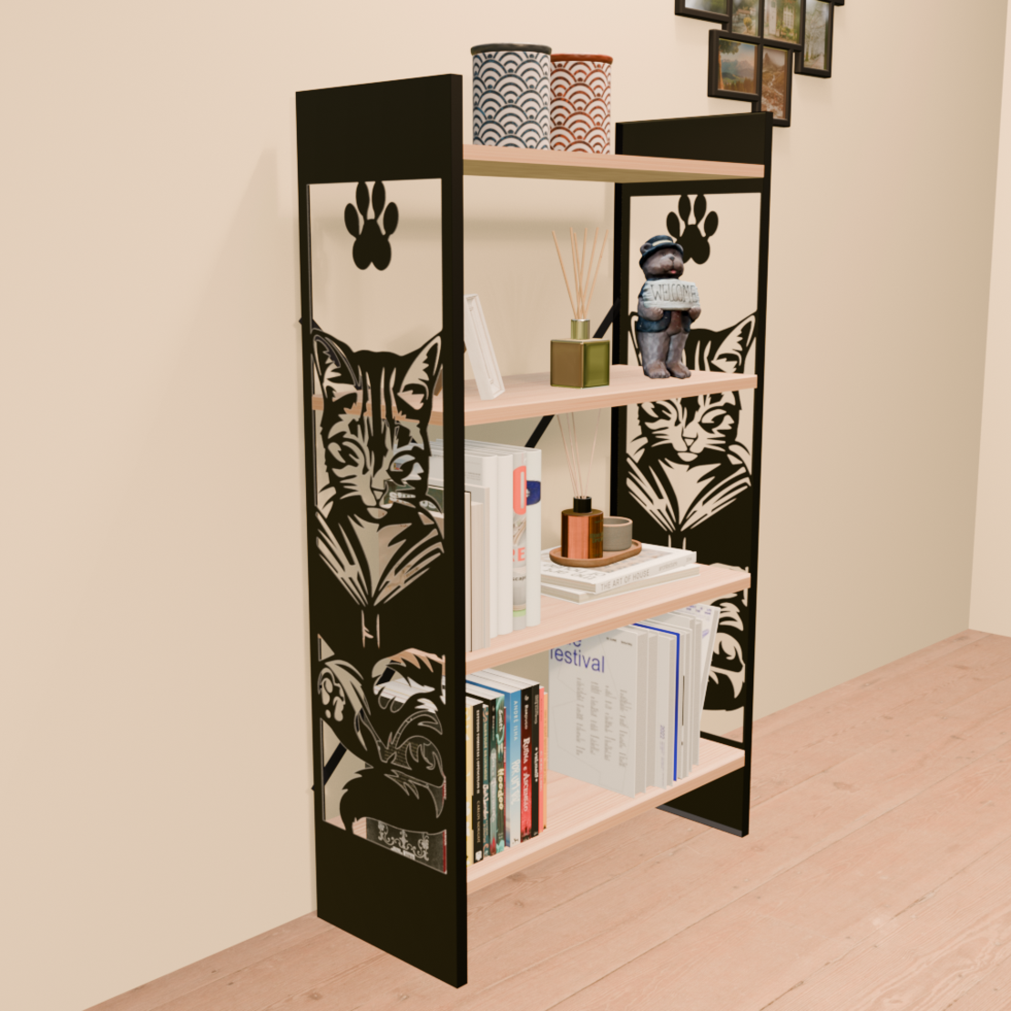 Етажерка „Книжно коте