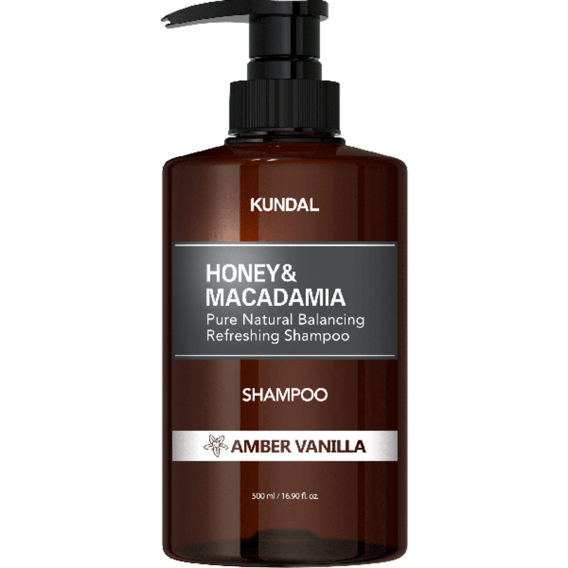 Натурален шампоан с Ванилия KUNDAL Honey & Macadamia - Shampoo Amber Vanilla 500 мл