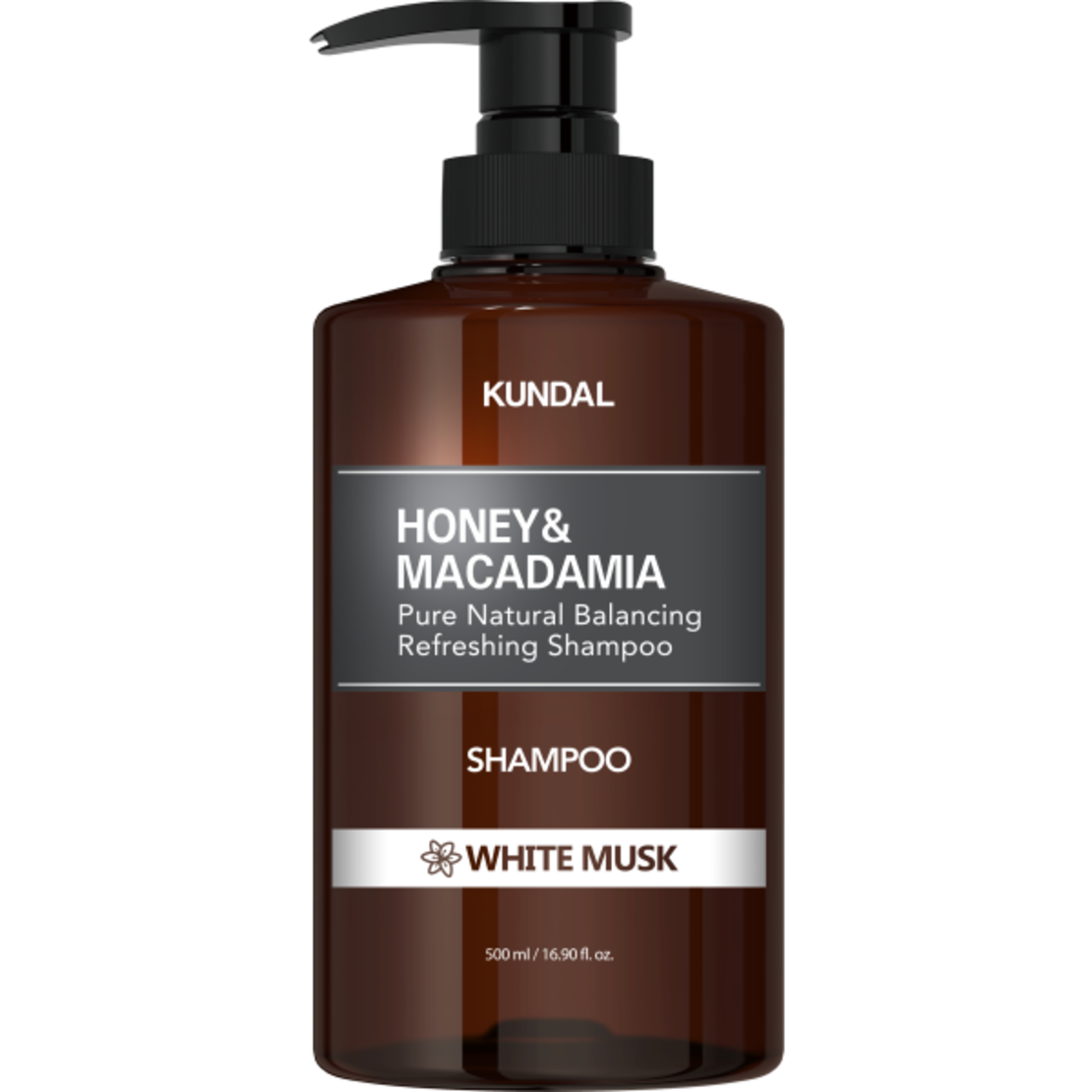 Натурален шампоан с Бял Мускус KUNDAL Honey & Macadamia - Shampoo White Musk 500мл